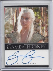Emilia Clarke as Daenerys Targaryen 2012 Rittenhouse Game of Thrones bordered